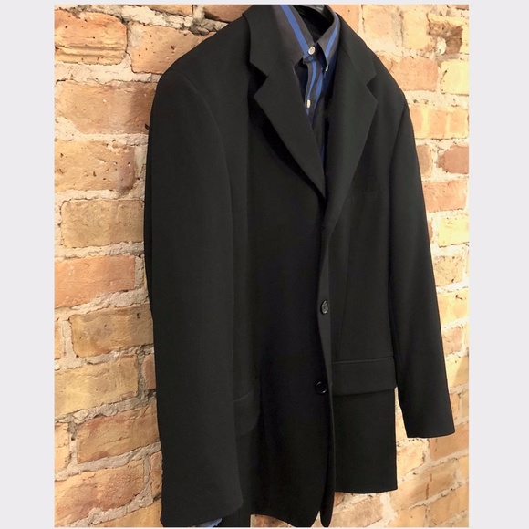 DKNY Men's Black Mid-Weight Wool 3 Button Front Suit 40R - Picture 2 of 15